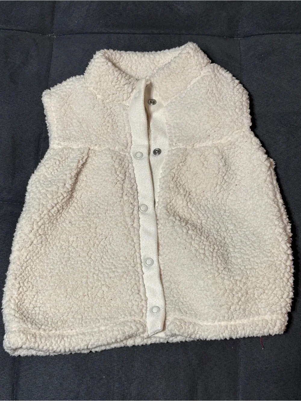 Carter's Cream Sherpa Snap-Front Vest